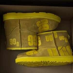 UGG Bold Yellow and Tan Boots